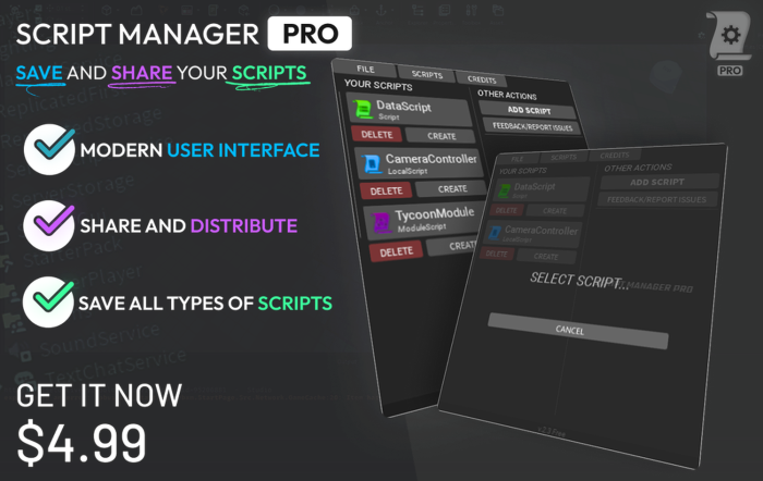 Script Manager Pro preview 1