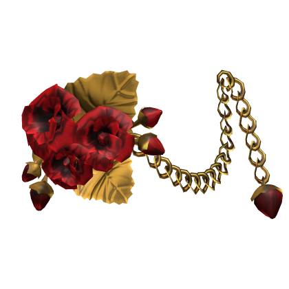 3.0 Pink & Gold Metal Rose Flower Waist Chain