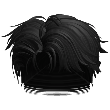 Black - Parted Short Fade, Light Bangs