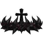 Demonic Gothic Pink Darken Cross Crown🖤