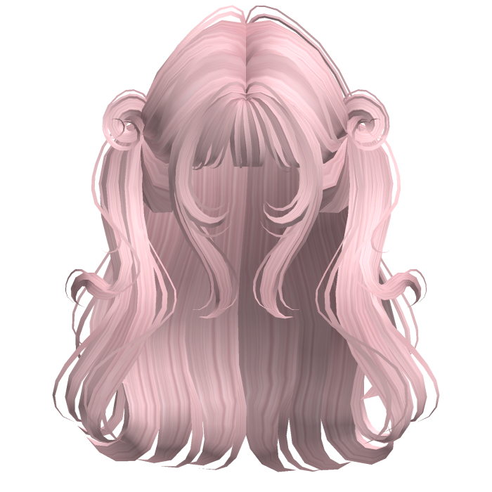 Pink Cute Girly Twirly Pigtails