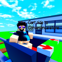 Cart ride to Convenience store in the afternoon