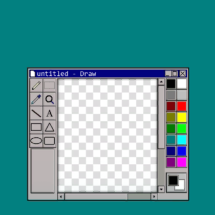 Retro PC Art Paint Computer Window Background