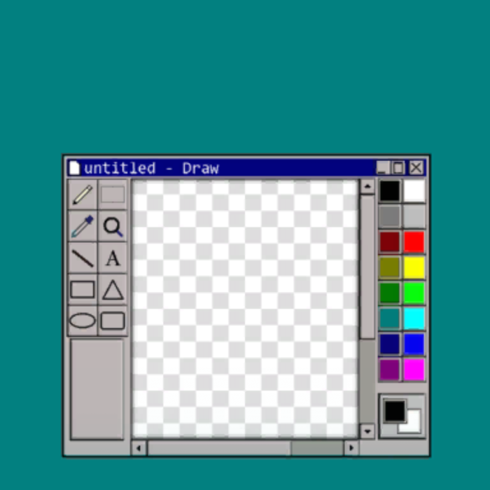 Retro PC Art Paint Computer Window Background