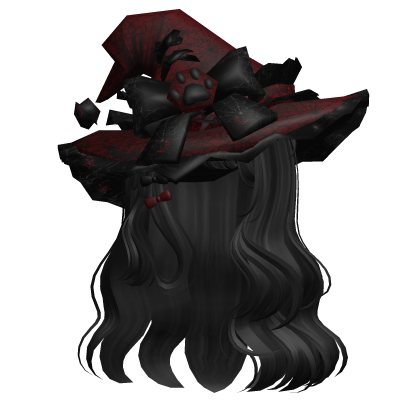 Black Kawaii Witch Halloween Hair Roblox item