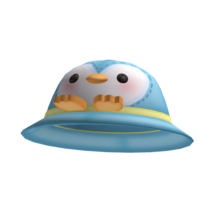 ♡ cute kawaii penguin school hat in blue Roblox item