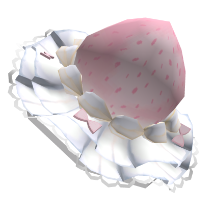 cute pink strawberry cream head piece