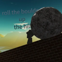 roll the boulder up the hill. icon
