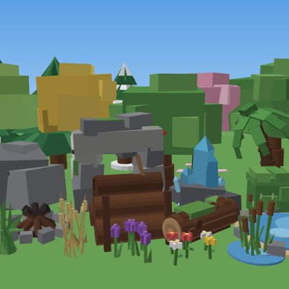 HD Nature Pack | 50 Trees, Rocks, Props