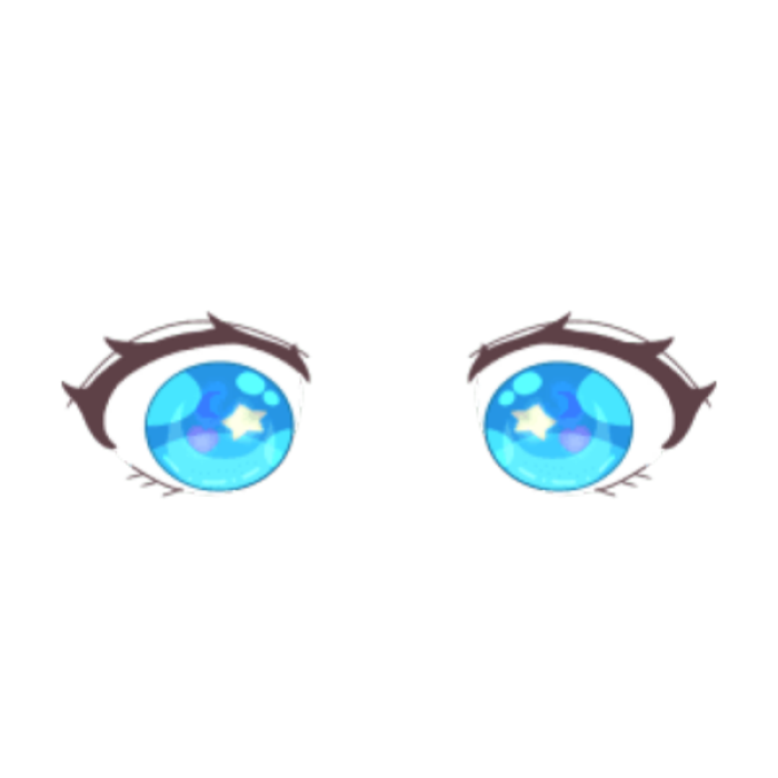 Blue chibi eyes Roblox decal