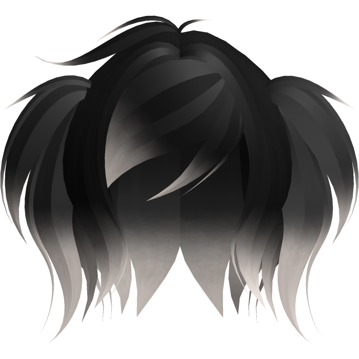 cute emo short fluffy moe pigtails in black blonde