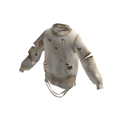 White Distressed VintageOversized Sweatshirt [PBR]