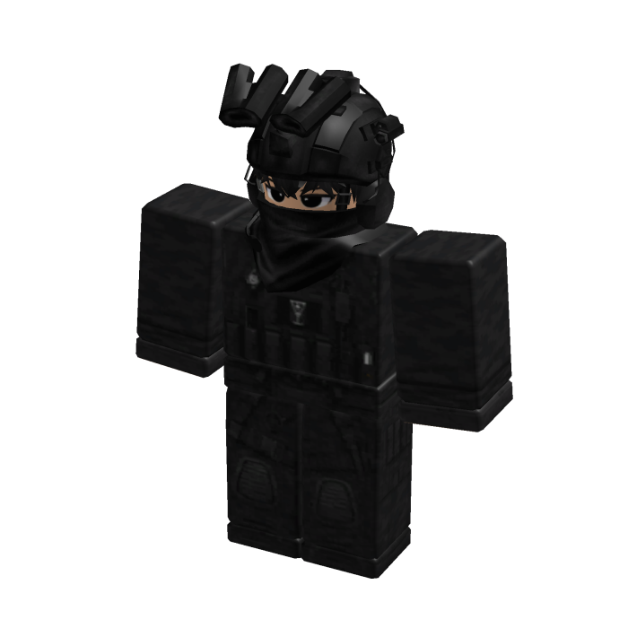 [CHEAP] Black Tactical Avatar w/ Helmet & Scarf
