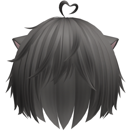 sweet fluffy catboy hair in grey