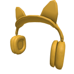 Golden Cat Ear Headphones