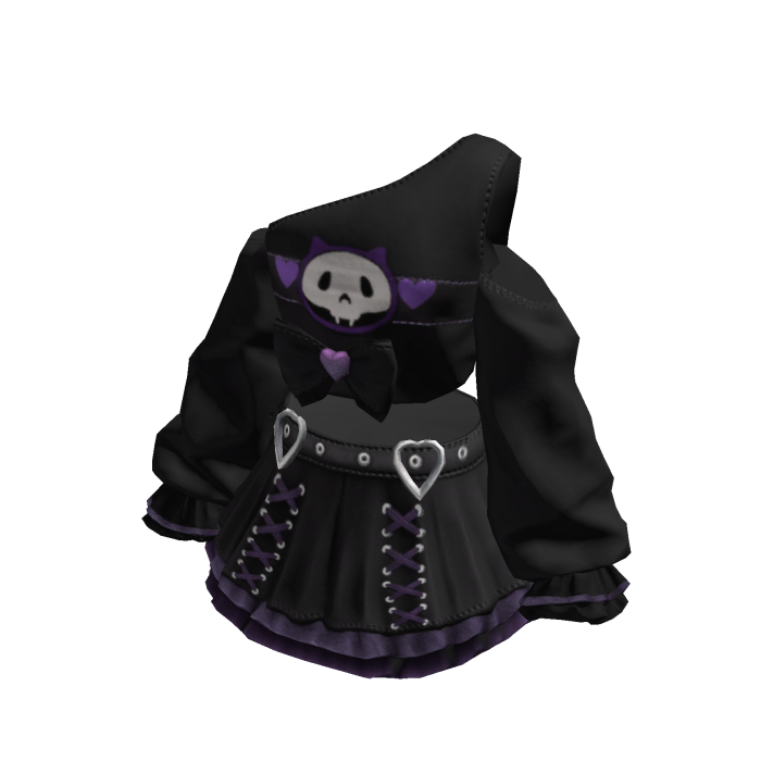 Black Kawaii Bowdream Dollcore Shirt&Skirt
