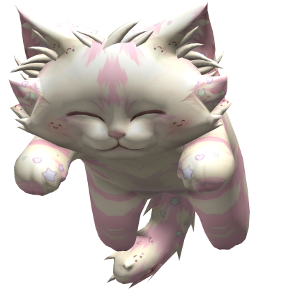 Fuzzy Sleeping Cat Kitten on Head - Kawaii