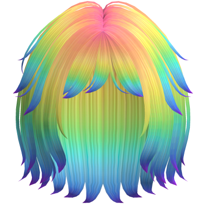 Soft Messy Bob w/ Curtain Bangs (Rainbow)