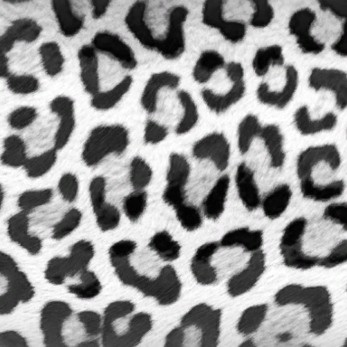 White Snow Leopard Print Fur