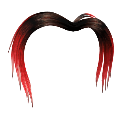 Red & Black Dipdye Ombre Scene Hair Extensions Roblox item