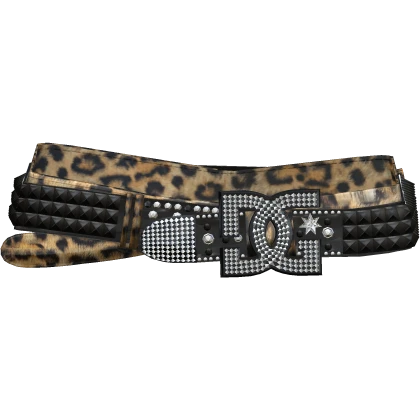 diaダークゴールド パッド入り見せブラ y2k Y2K DC Scene Rhinestone 2000 Belt Green Pink Zebra | Roblox Item
