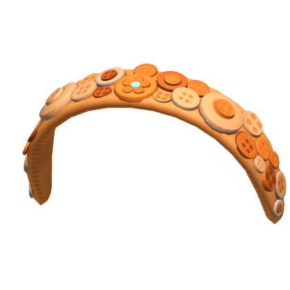 [NEW 🚨] Orange Cute Preppy Button Headband