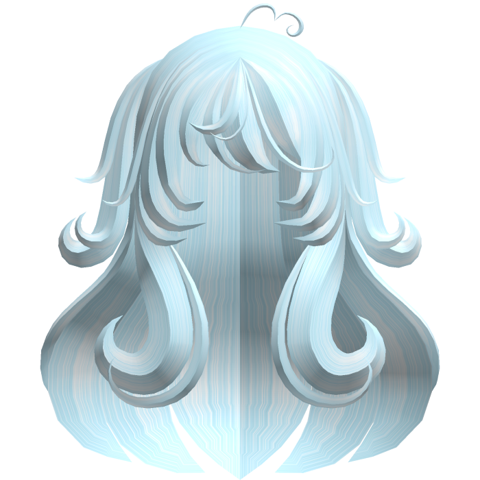 ୨ৎ Sweet Blue Fluffy Long Hair With Pigtails
