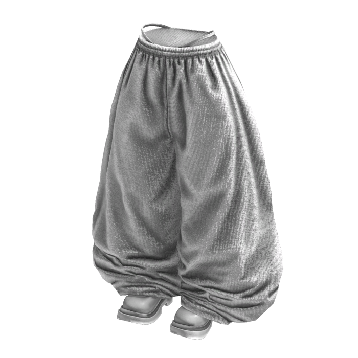 Fade Balloon Sweatpants (White White)
