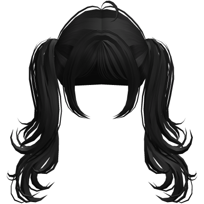 Flowy Long Igari Lolita Pigtails (Black) Roblox item