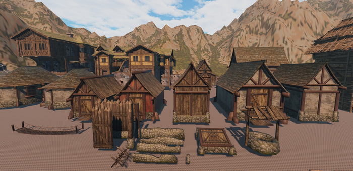 Large Medieval Roblox Buildings Pack preview 3