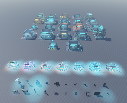 Sci-Fi Base Kit - 7 Stations, NPCs, 20 Props preview 1