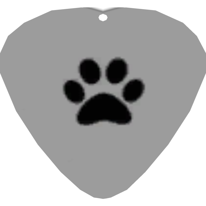 white paw print picklace addon
