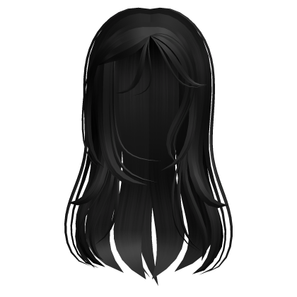 Loose Flowy Hair in Black Roblox item