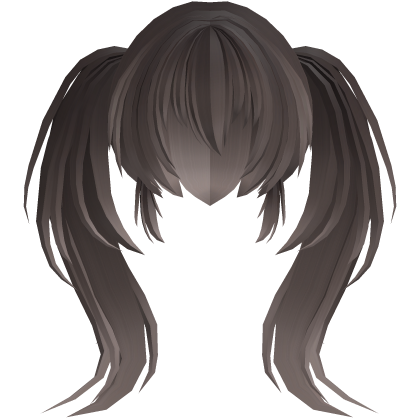 fluffy moe anime long ponytails brown fade