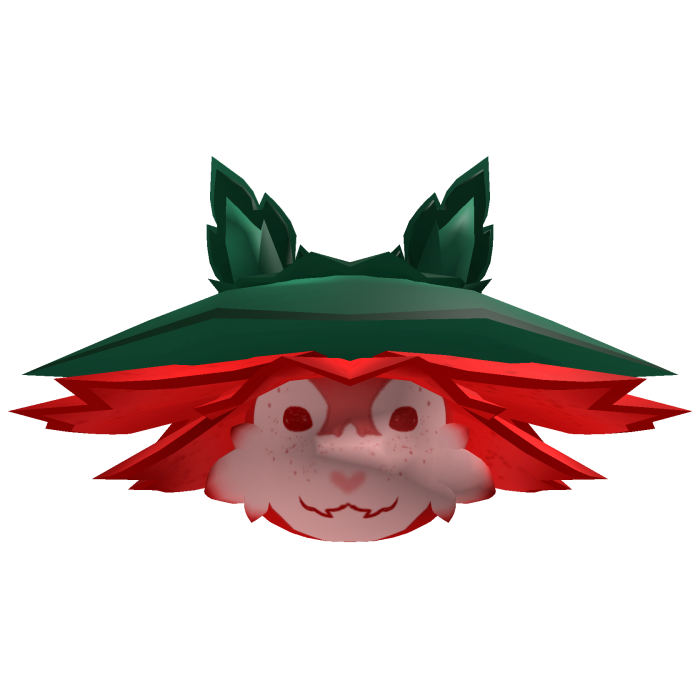 Red flower bud critter head