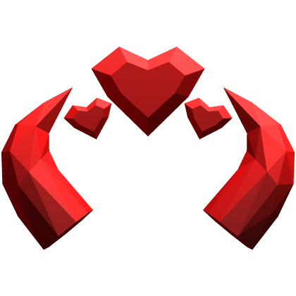 Red Heart Gem Horns