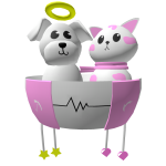 Puppy And Cat Lost In Space (dog)