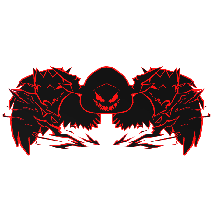 Cartoony Red Hood Aura Dragon Wings Combo
