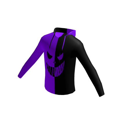 Sweatshirt Purple Black Halloween Smile Horror thumbnail