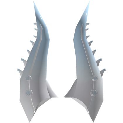 Pastel Blue/White Horns of Pwnage Recolor (Addon) Roblox item