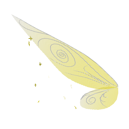 [fly animation] Yellow2 Tinkerbell Pixie Wings (L) Roblox item