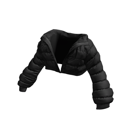 Black Crop Puffer Jacket