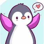The neon penguins