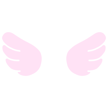 ♡ Cute Glowing Chibi Angel Wings Pastel Pink