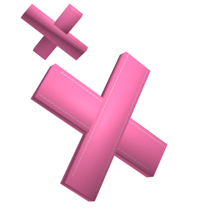 X Shaped Pink Simple Hair Clips  Roblox item