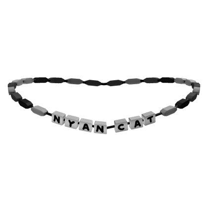 Kawaii Black Pixel Cat Necklace Roblox item