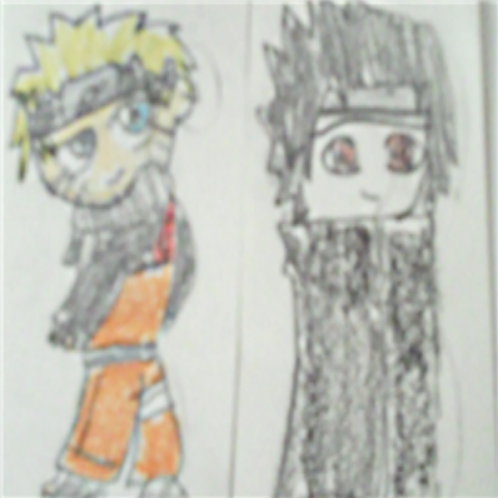 Chibi Drawing of Naruto Uzumaki and Sasuke Uchiha Roblox decal
