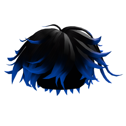 Black to Blue Fluffy Boy Hair Roblox item