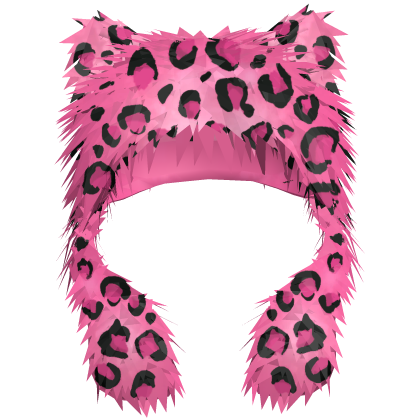 pink leopard scene cat hat Roblox item