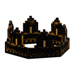 Halloween Black Orange Animated Glitch 8-Bit Crown